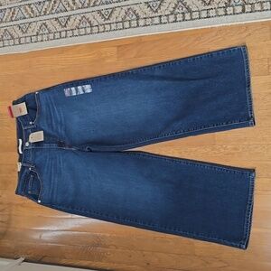 LEVIS BRAND WOMEN'S BLUE JEANS HIGH RISE WIDE LEG JEANS SIZE 32x27
